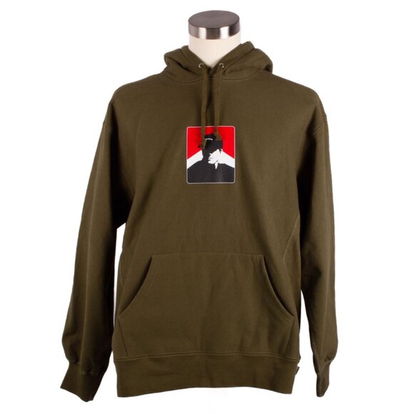 SUPREME A/W 2020 Portrait Green Cotton Hoodie - Picture 1 of 9